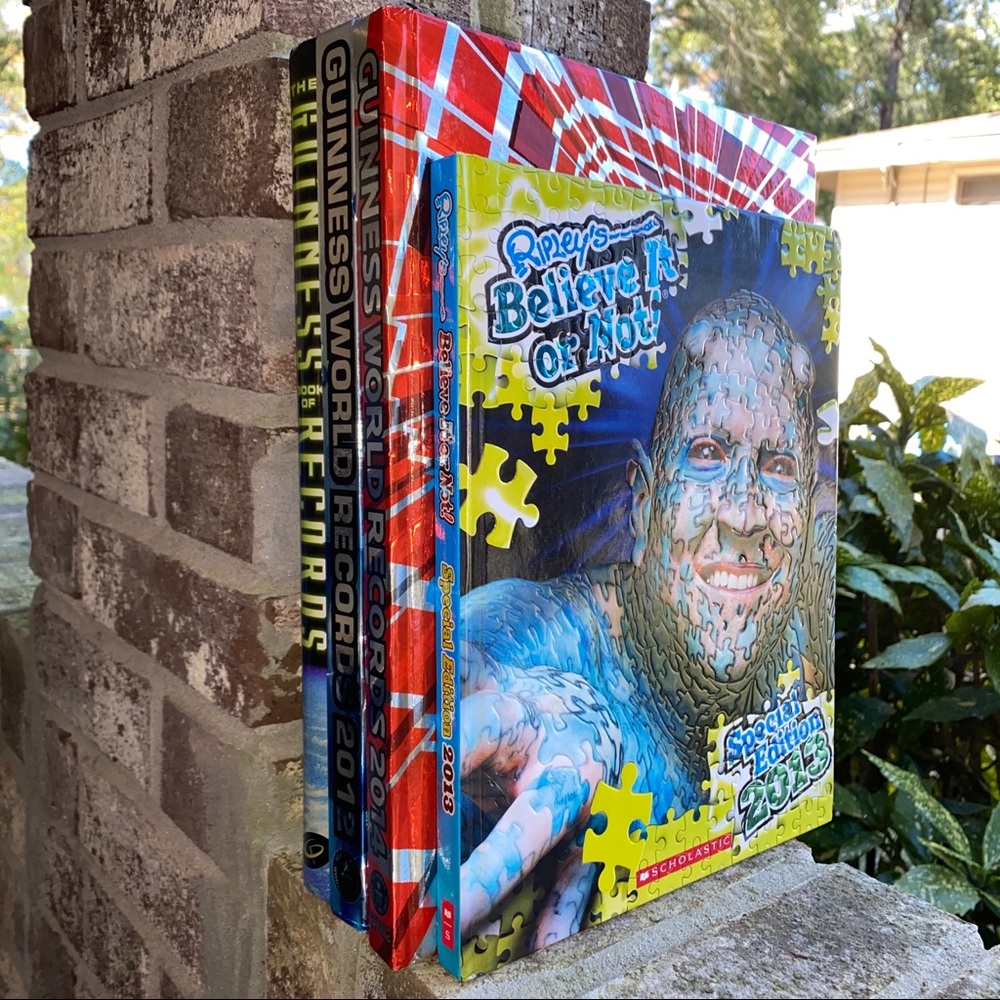 Set of 4 Nice Hardback Guinness World Record Books